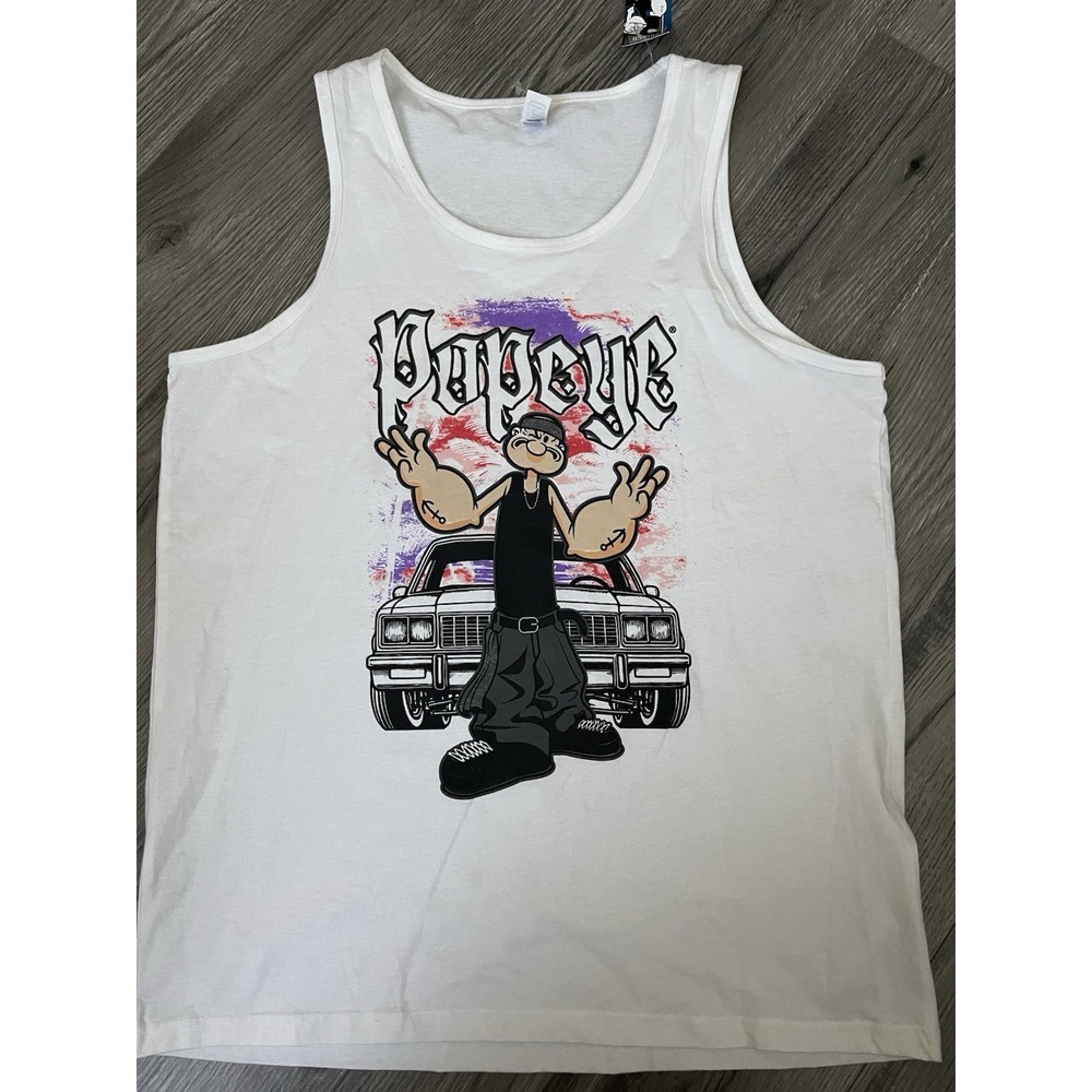 Gangster POPEYE Tank Top Men's Size‎ Large NWT